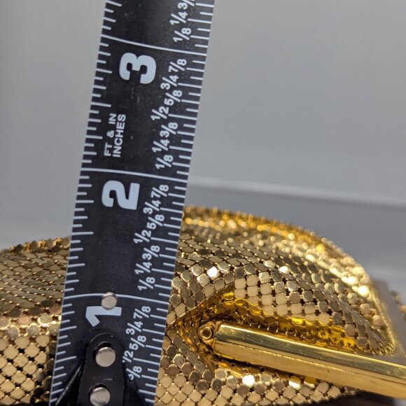 Vintage Whiting & Davis Gold Metal Mesh Handbag w/Original Comb, Change Purse - Picture 14 of 16